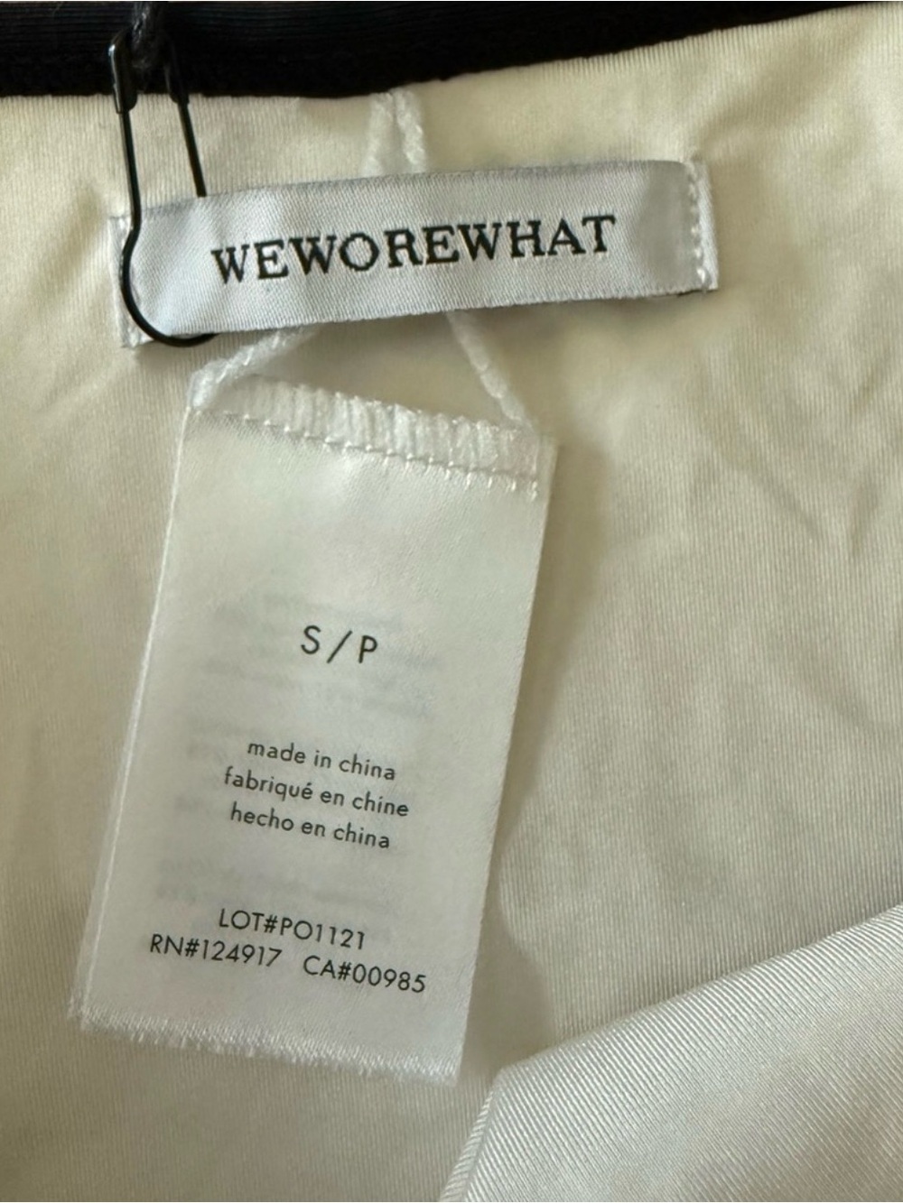 WeWoreWhat NWT Full Coverage Underwire Bikini Set Small Ivory Black - Picture 6 of 8
